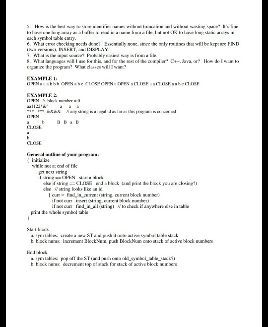 Solved SYMBOL TABLE ROUTINES Choose an organization for your | Chegg.com
