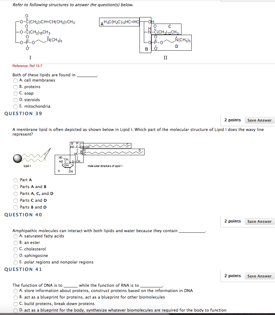 Solved Refer To Following Structures To Answer The | Chegg.com