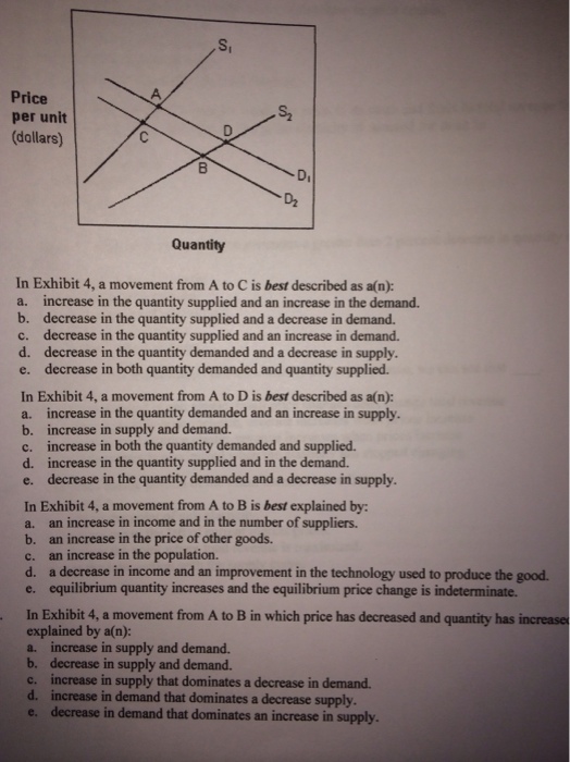 Solved In Exhibit 4, a movement from A to C is best | Chegg.com