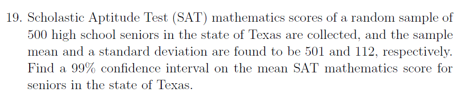 High Sat Math Score Solved 19. Scholastic Aptitude Test (SAT) mathematics scores | Chegg.com