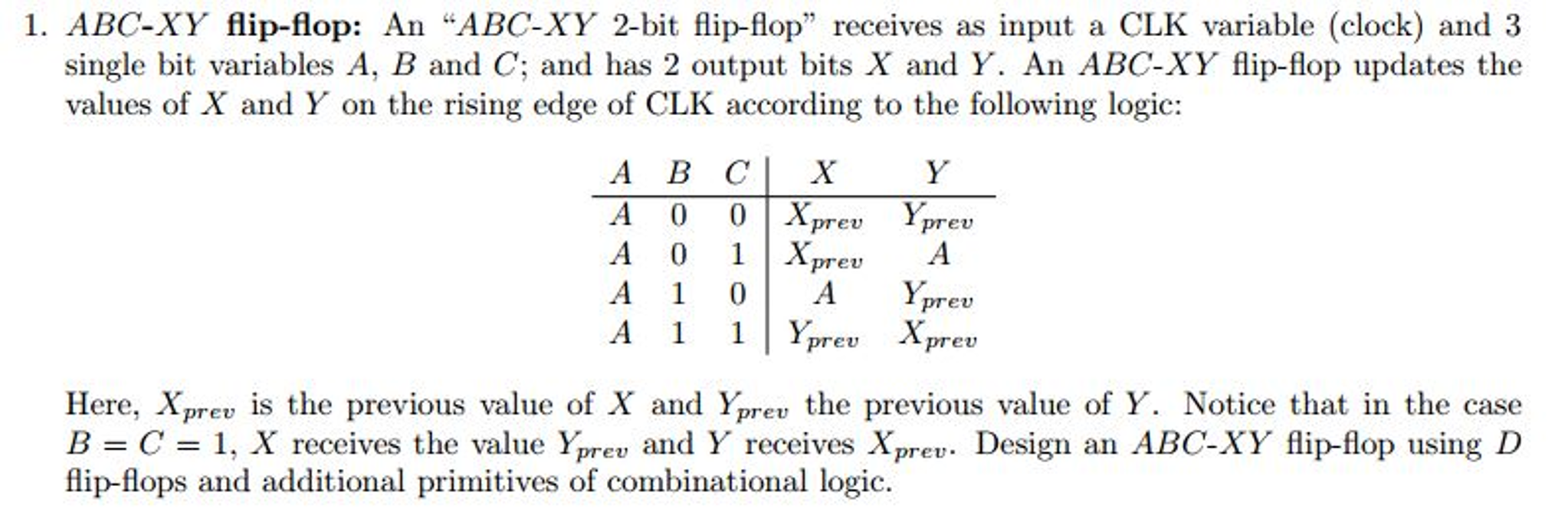 Solved ABC-XY flip-flop: An "ABC-XY 2-bit flip-flop" | Chegg.com