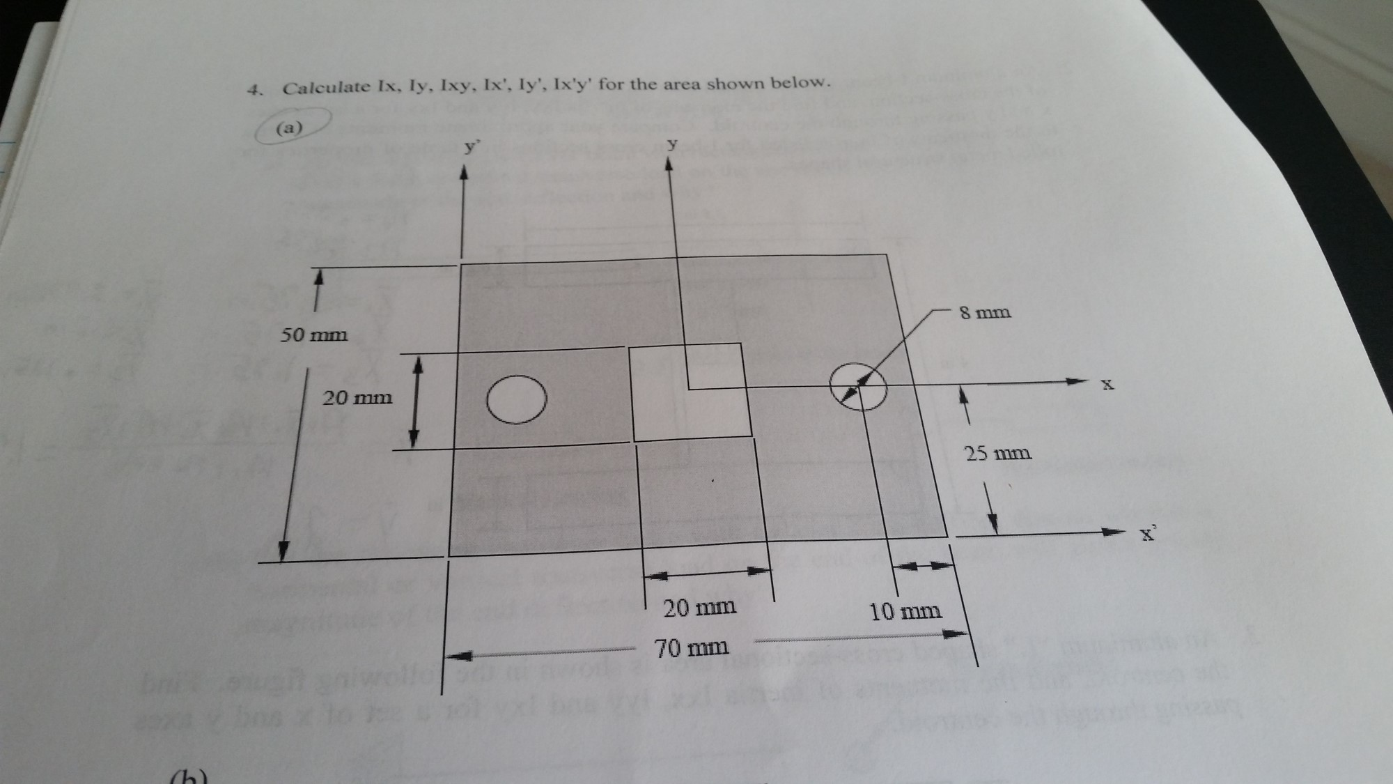 Solved Calculate Ix, Iy, Ixy, Ix', Iy', Ix'y' For The Area | Chegg.com