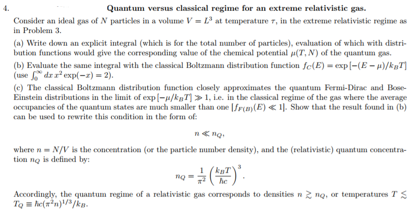 Solved Quantum versus classical regime for an extreme | Chegg.com