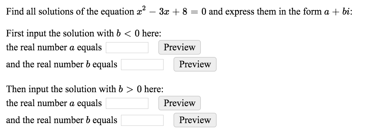 solved-find-all-solutions-of-the-equation-x-2-3x-8-0-chegg