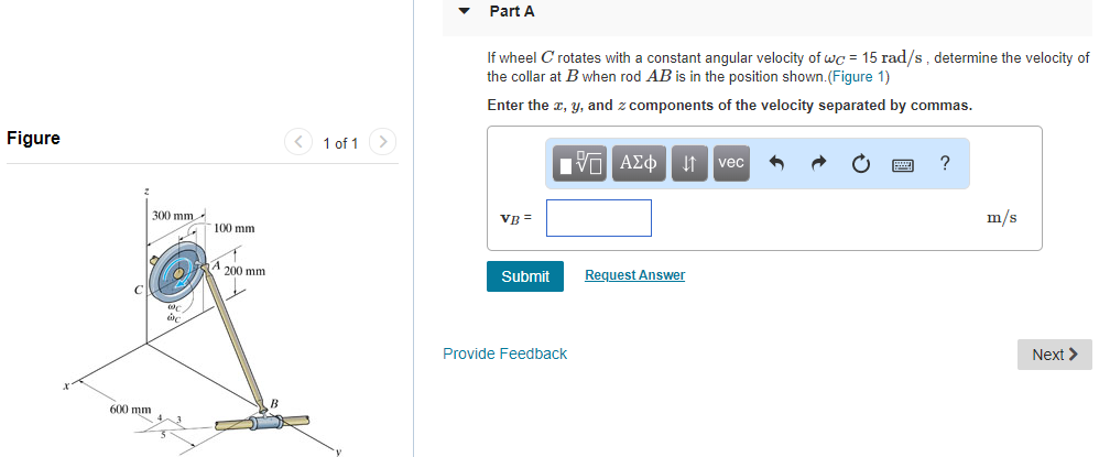 Solved Part A If wheel C rotates with a constant angular | Chegg.com