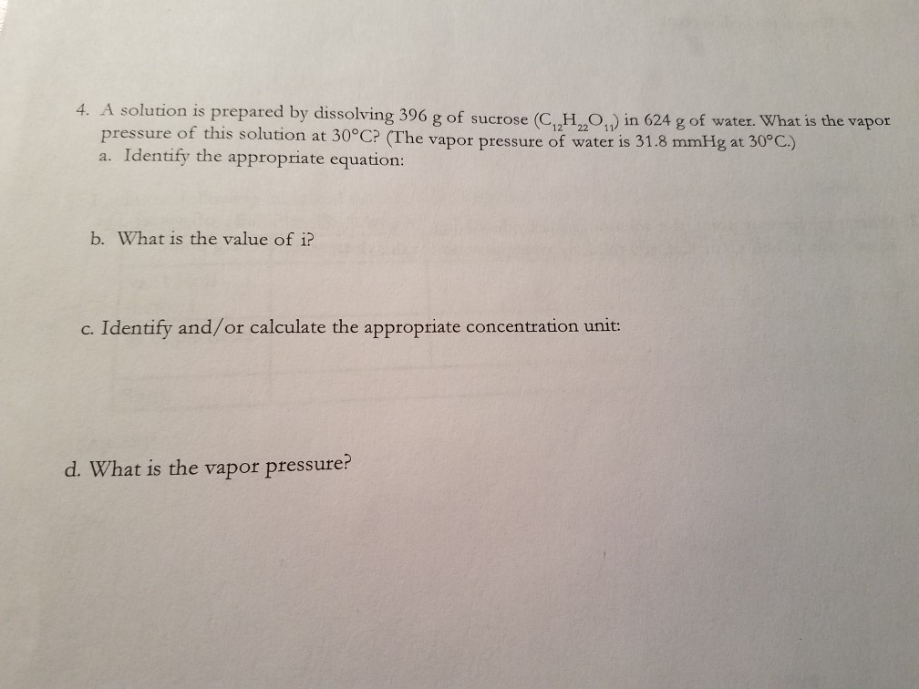 Solved A solution is prepared by dissolving 396 g of | Chegg.com