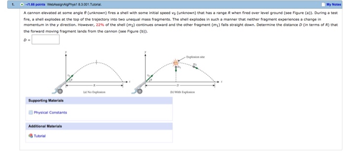 Solved A cannon elevated at some angle theta (unknown) fires | Chegg.com