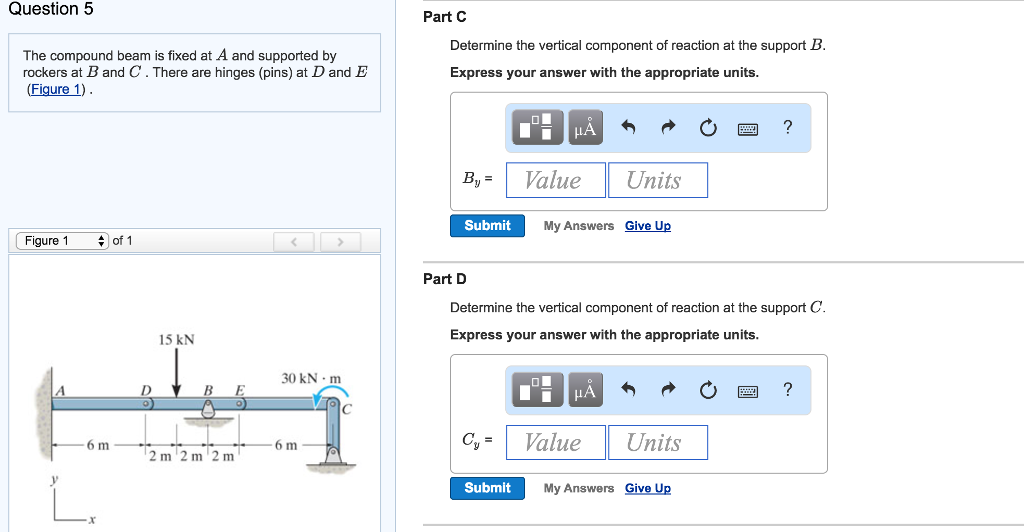 Solved Question 5 Part A The Compound Beam Is Fixed At A And | Chegg.com