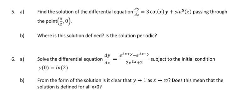 Solved Find the solution of the differential equation dy/dx | Chegg.com