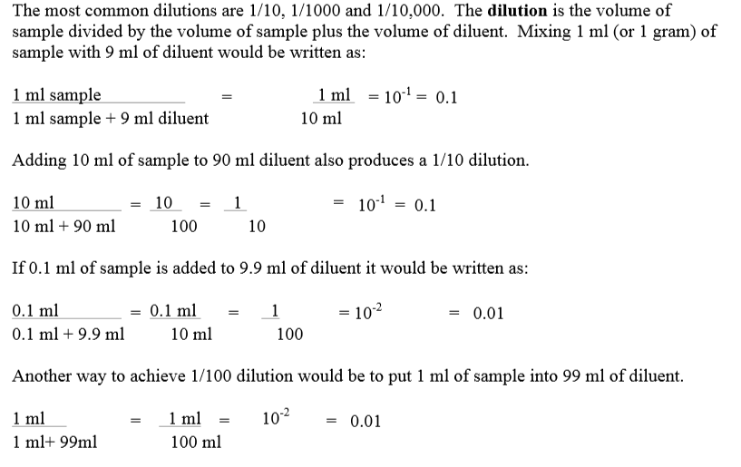 solved-the-most-common-dilutions-are-1-10-1-1000-and-chegg