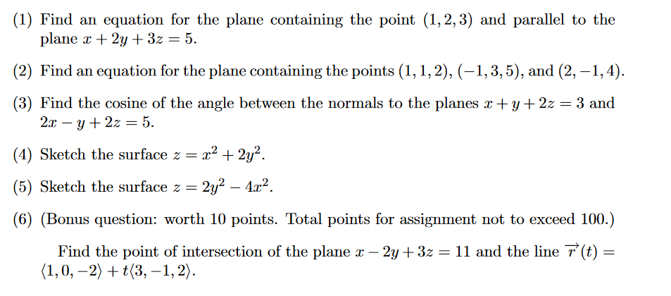 Solved Find an equation for the plane containing the point | Chegg.com