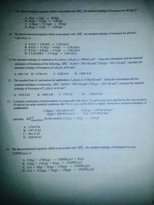 the-thermochemical-equation-which-is-associated-with-chegg