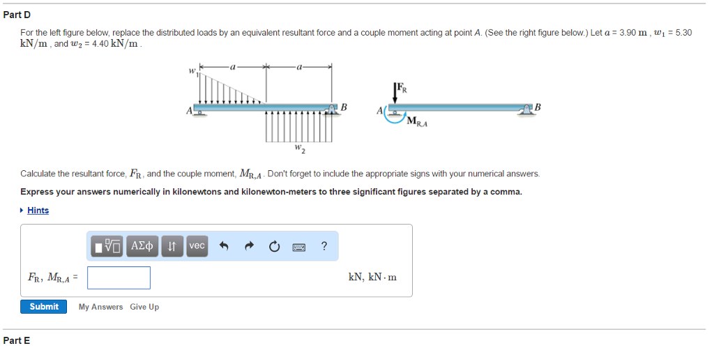Solved: For The Left Figure Below, Replace The Distributed... | Chegg.com