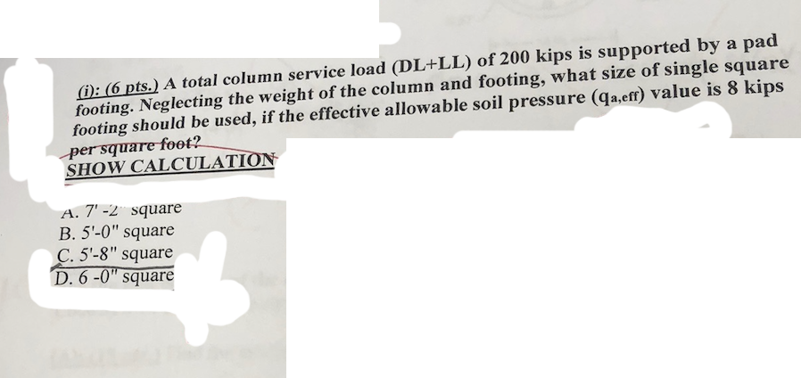 solved-d-6-pts-a-total-column-service-load-dl-ll-of-chegg