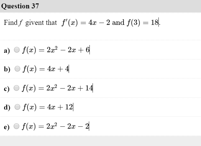 f x )= − 2 x 4 2 18