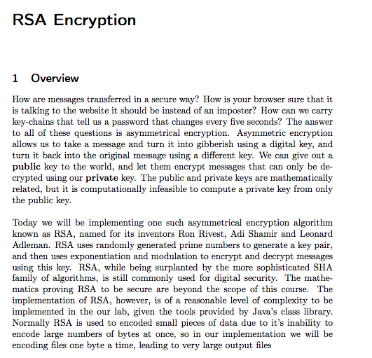 Solved RSA Encryption 1 Overview How Are Messages | Chegg.com