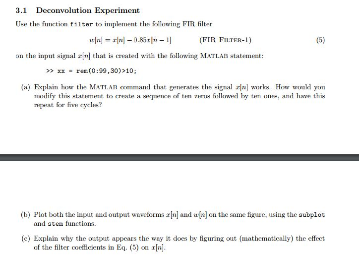 Solved Use The Function Filter To Implement The Following | Chegg.com