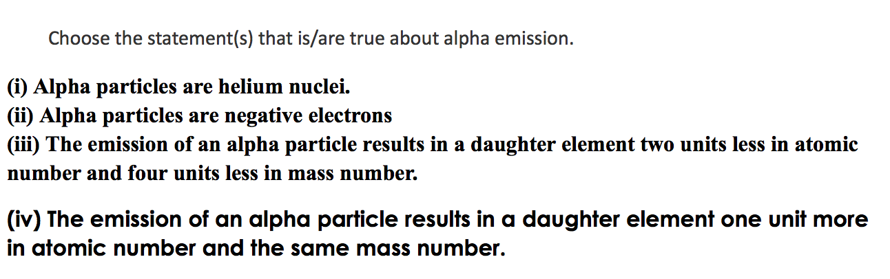 Solved Choose the statement(s) that is/are true about alpha | Chegg.com