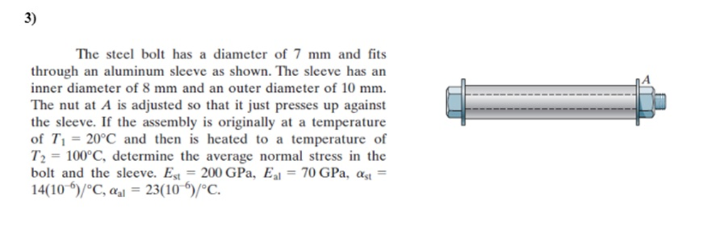 Solved The Steel Bolt Has A Diameter Of 7 Mm And Fits Chegg Solved The Steel Bolt Has A Diameter Of 7 Mm And Fits Chegg