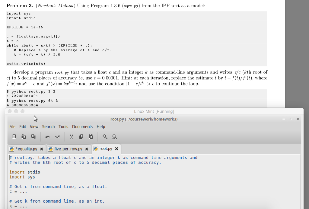 solved-problem-3-newton-s-method-using-program-1-3-6-chegg