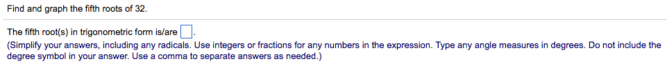 solved-find-and-graph-the-fifth-roots-of-32-the-fifth-chegg