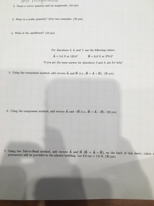 Solved what is a vector, name a vector quantity and its | Chegg.com