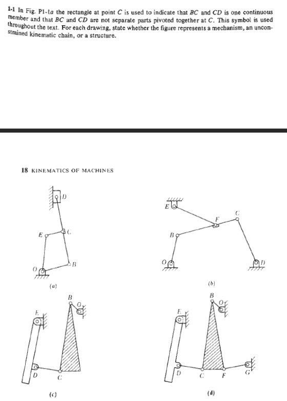 Solved In Fig. P1.ta the rectangle at point C is used to | Chegg.com