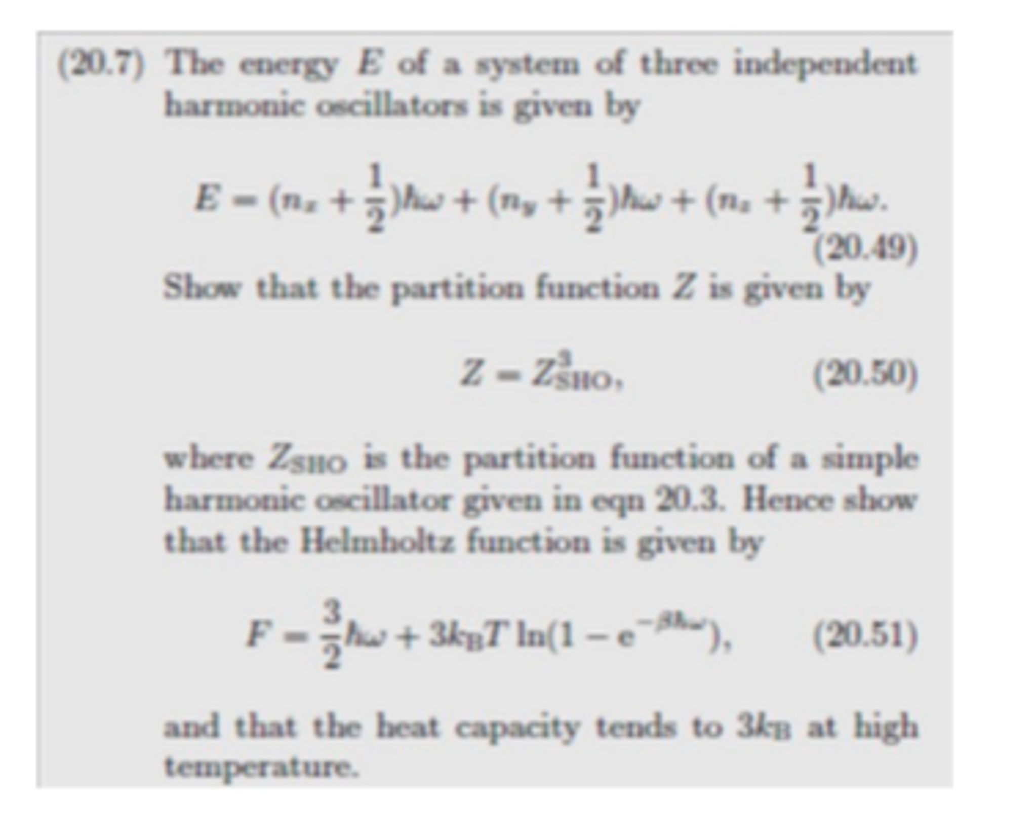 Solved The energy E of a system of three independent | Chegg.com