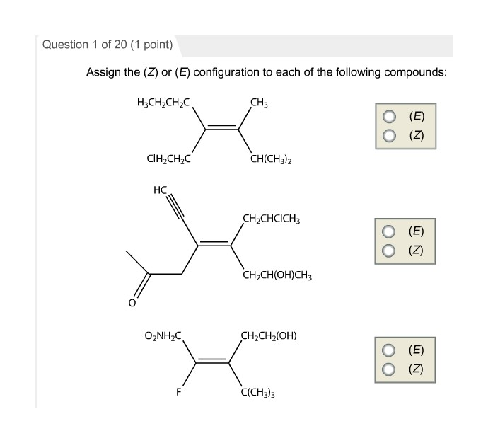 Solved Assign The (Z) Or (E) Configuration To Each Of The | Chegg.com