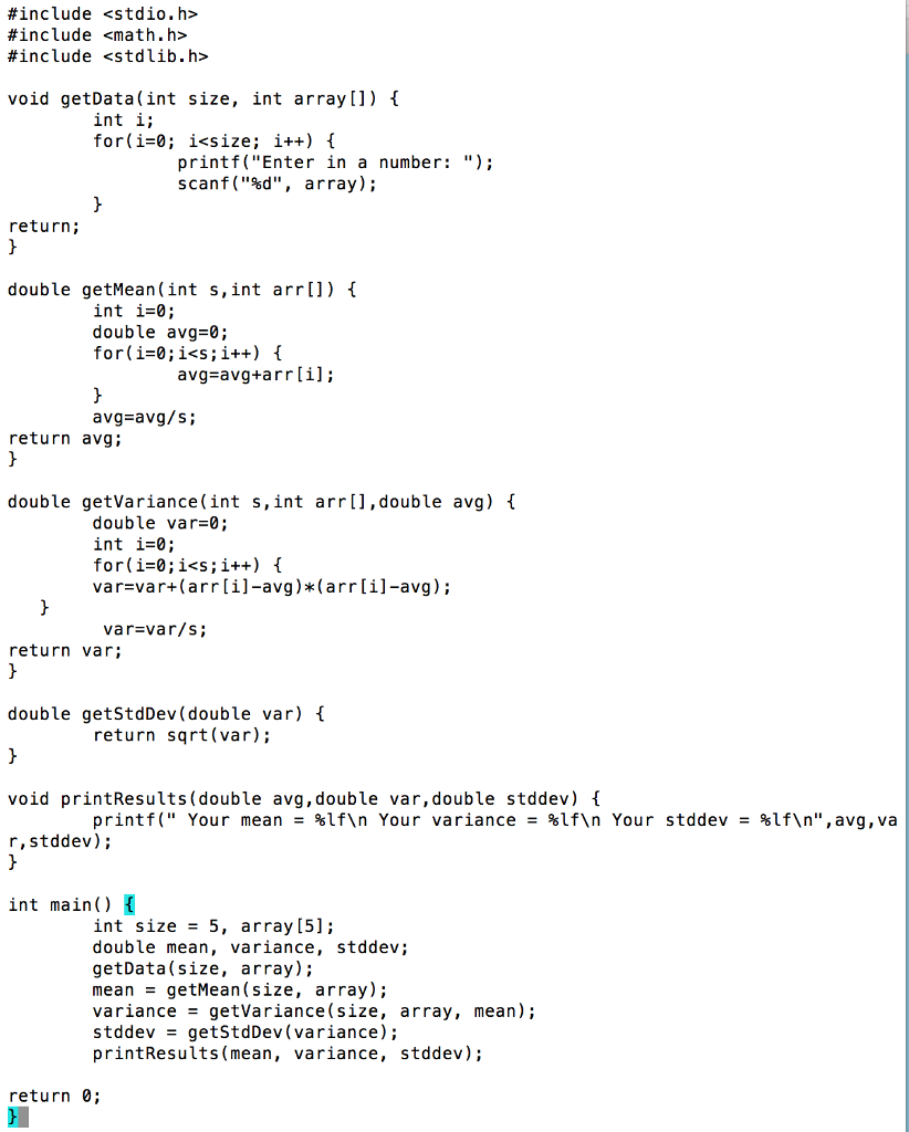 Solved I am working on a code and am writing in C, but I | Chegg.com