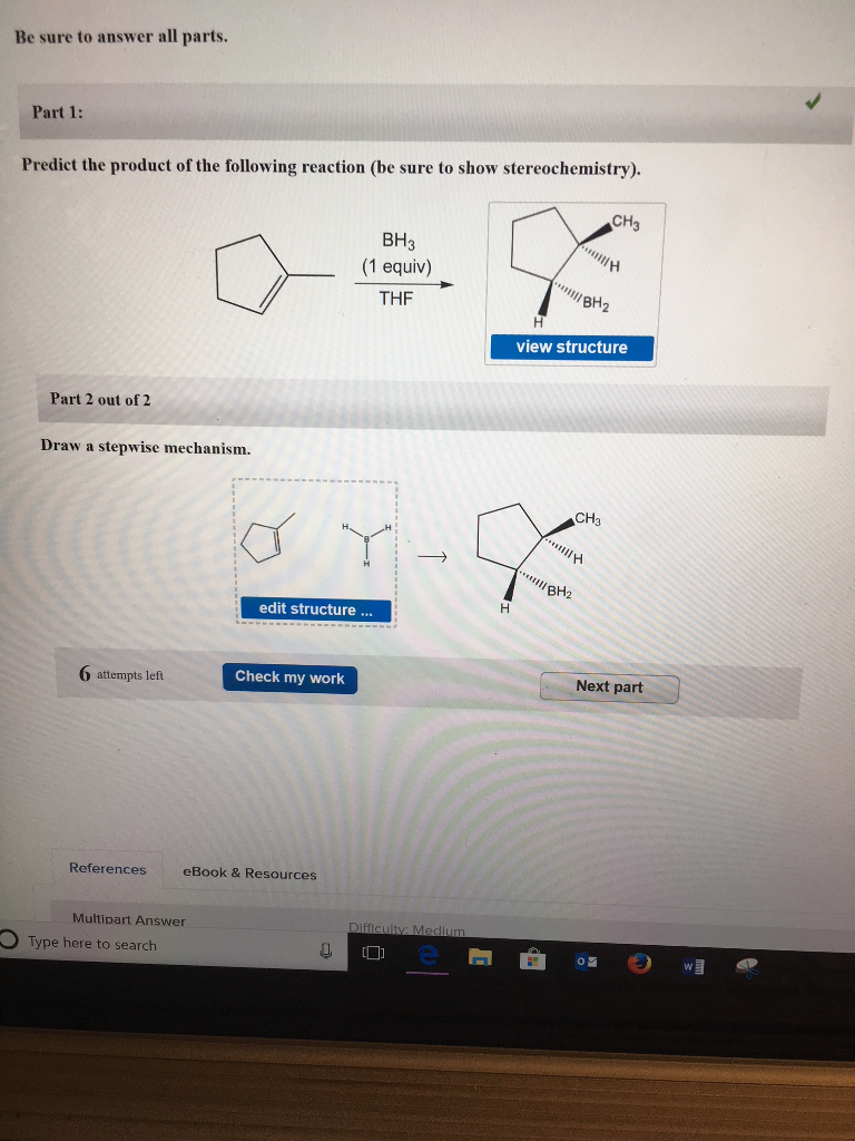 Solved Be Sure To Answer All Parts. Part 1: Predict The | Chegg.com