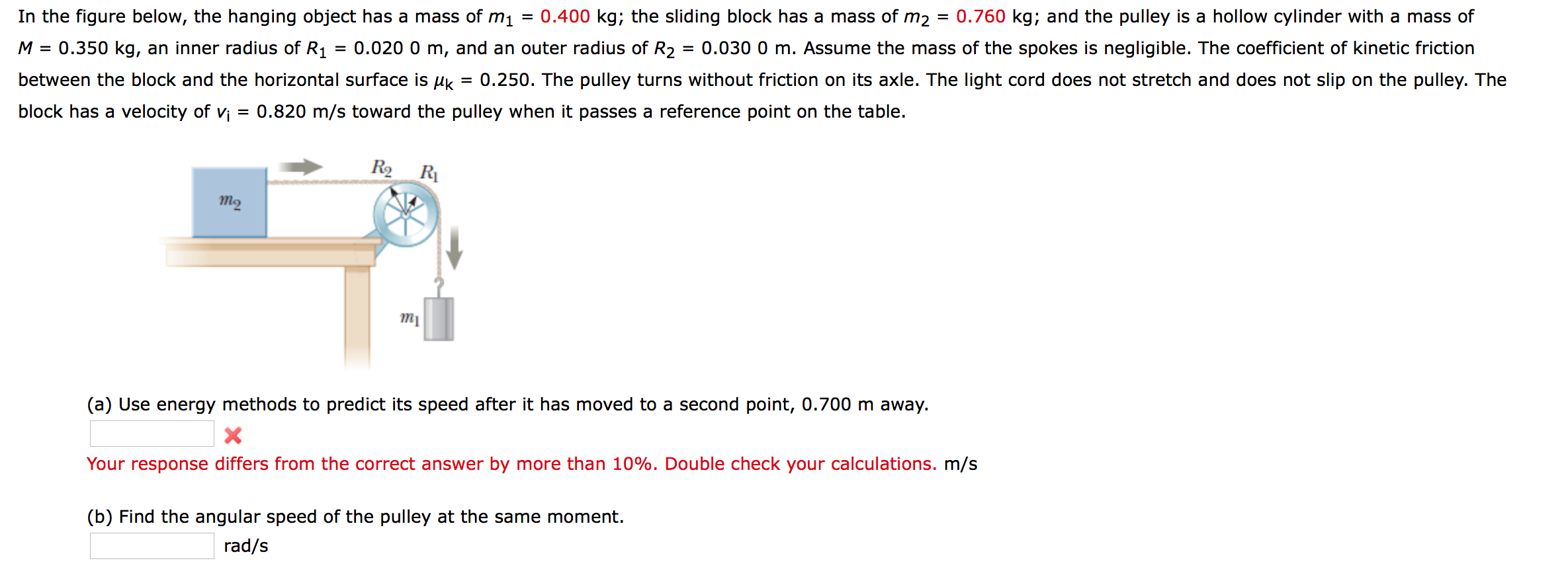 Solved In the figure below, the hanging object has a mass of