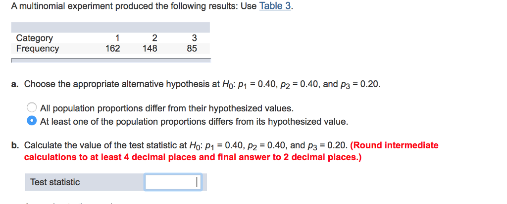 multinomial experiment requirements