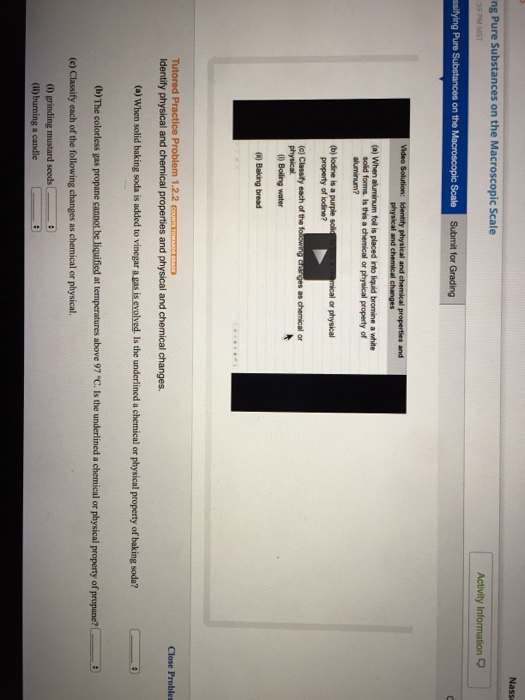 Solved Identity physical and chemical properties and | Chegg.com
