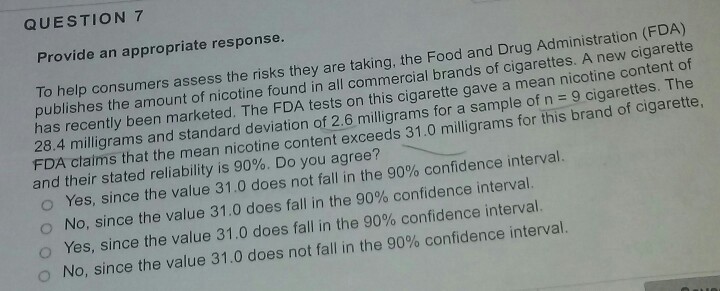 Solved QUESTION 1 10 points Save Provide an appropriate | Chegg.com