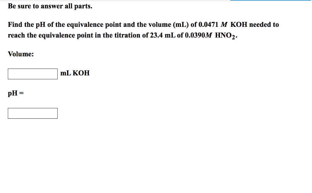 how to find ph at equivalence point of titration