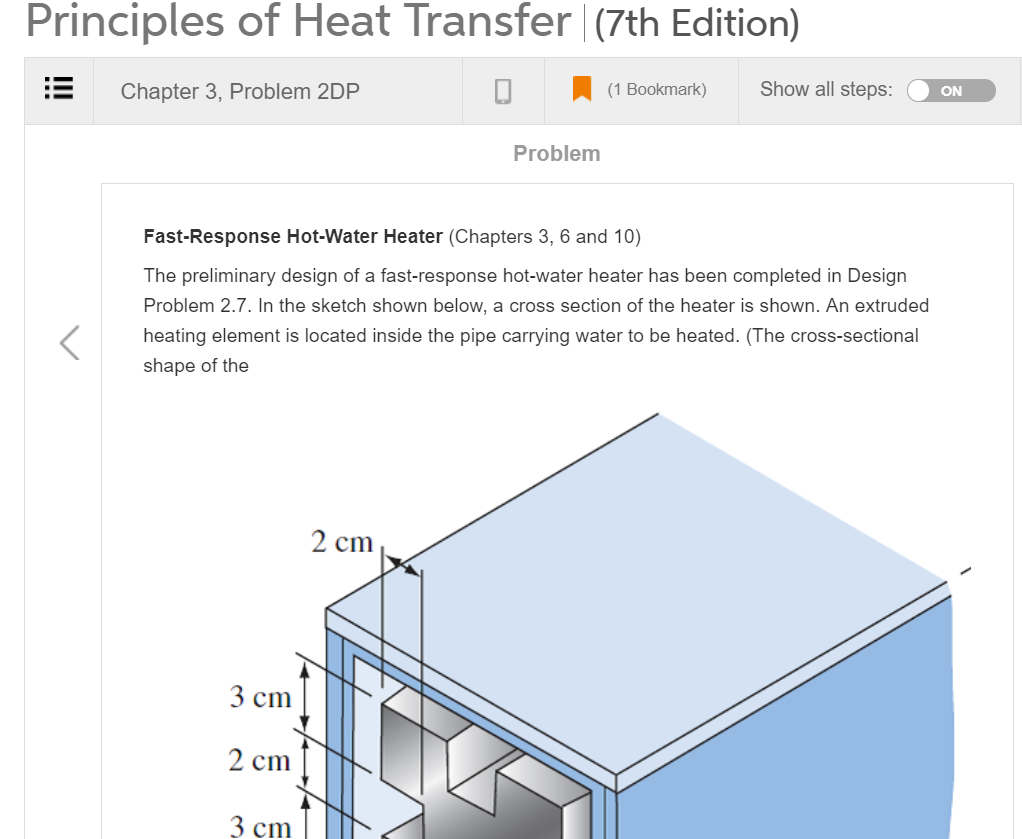 Principles of Heat Transfer (7th Edition) Chapter 3, | Chegg.com