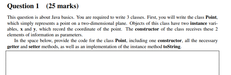 Solved Question 1 (25 marks) This question is about Java | Chegg.com