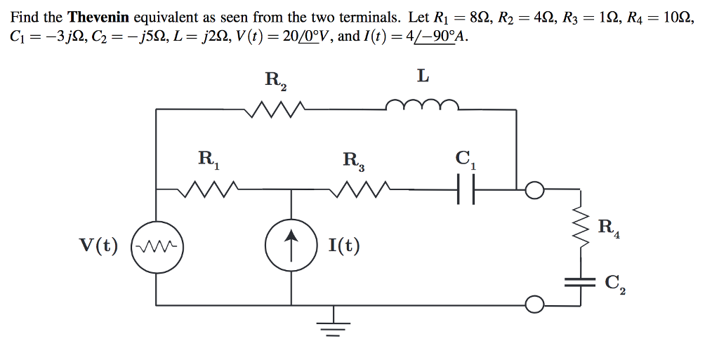 Solved Find the Thevenin equivalent as seen from the two | Chegg.com