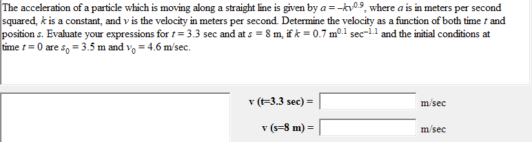 Solved The acceleration of a particle which is moving along | Chegg.com