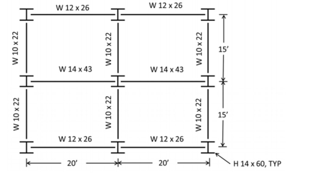 Draw framing elevations to scale with member sizes | Chegg.com