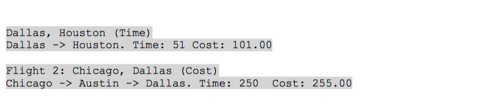 Programming Language - Java Plan a Flight | Chegg.com