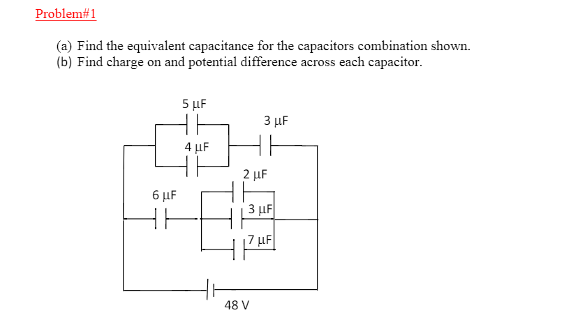 Solved Find the equivalent capacitance for the capacitors | Chegg.com