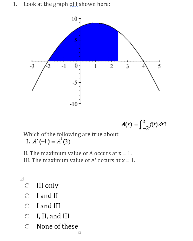 Solved 1 Look At The Graph Off Shown Here 10 3 2 1 02 35 Chegg