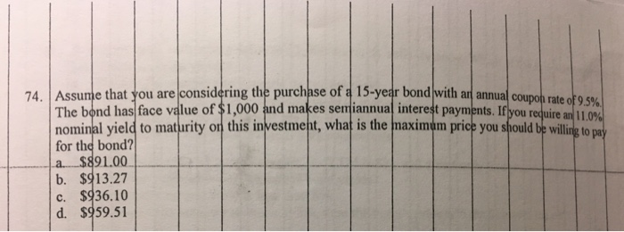 Solved Assume that you are considering the purchase of a | Chegg.com