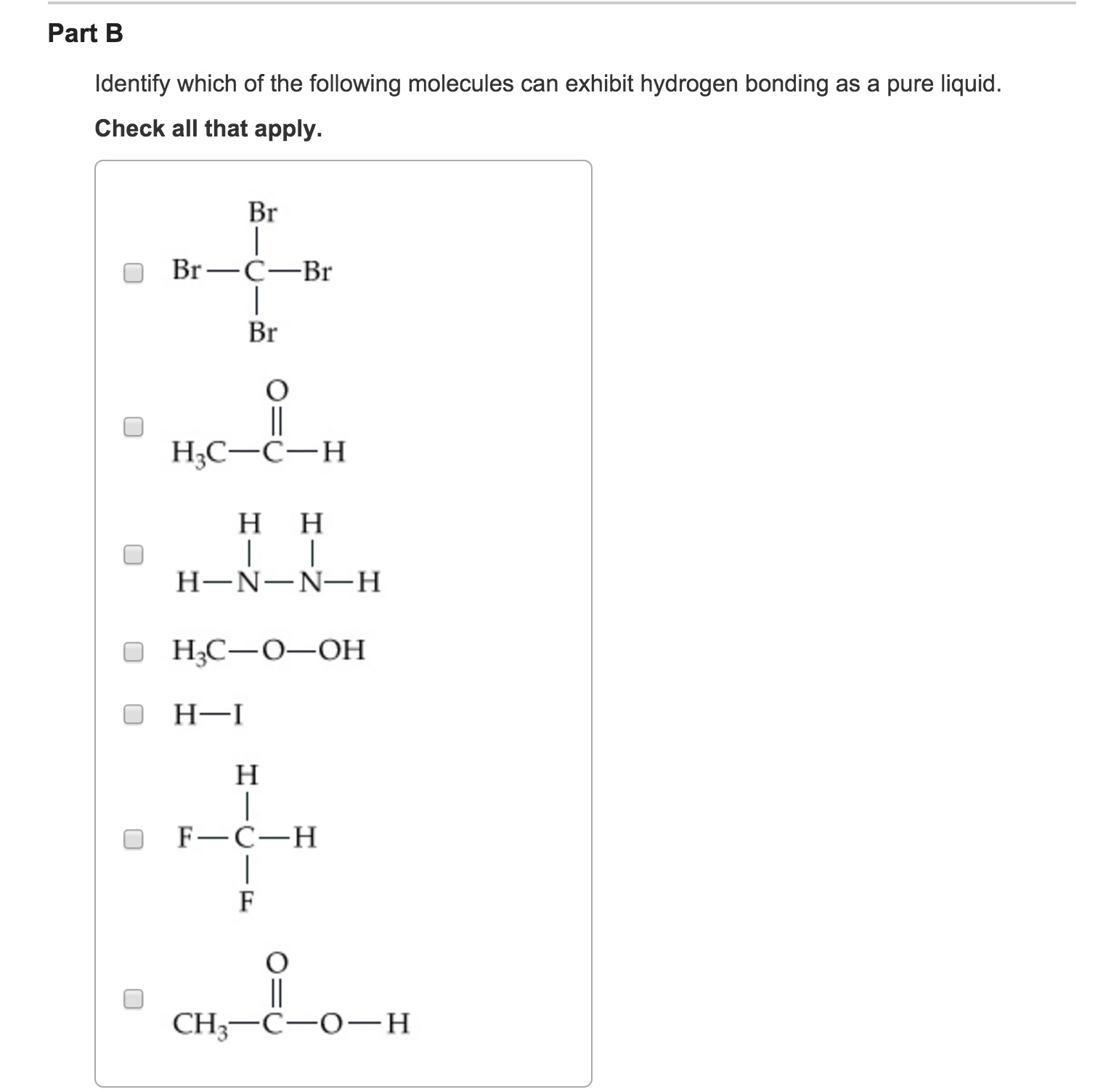 Solved Identify Which Of The Following Molecules Can Exhibit | Chegg.com