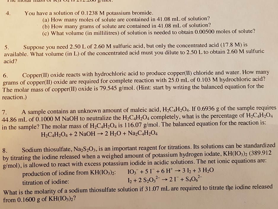 solved-4-you-have-a-solution-of-0-1238-m-potassium-bromide-chegg