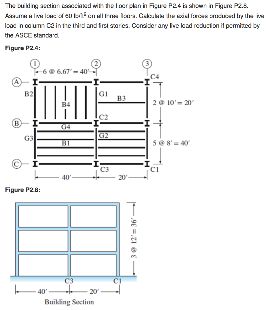 Solved The building section associated with the floor plan | Chegg.com