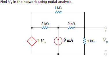 Solved: Find V0 In The Network Using Nodal Analysis. | Chegg.com