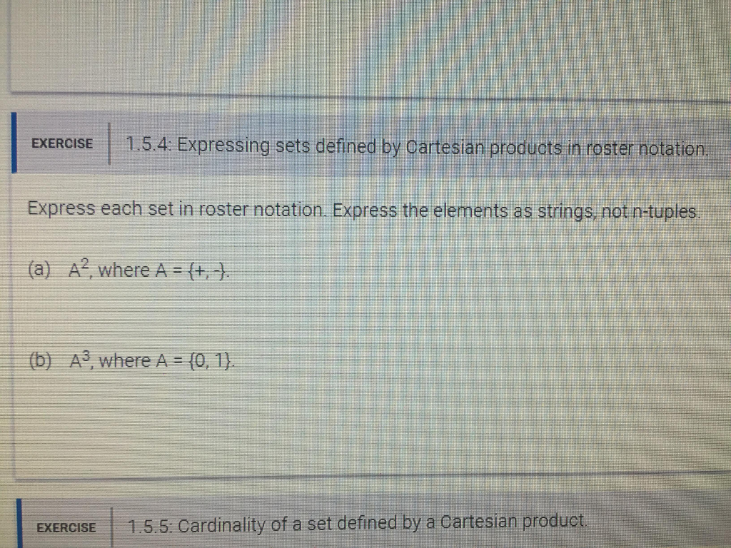 Solved NOTE: THIS IS DISCRETE MATHEMATICS CHAPTER 1 - SETS | Chegg.com